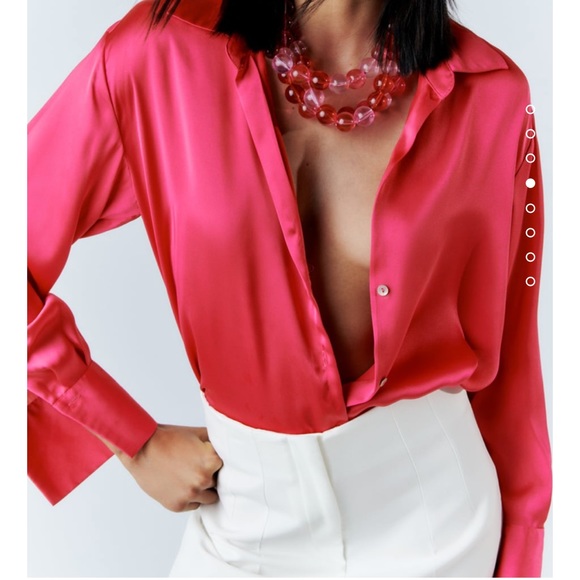 Zara Tops - NWT ZARA Pink Blouse M